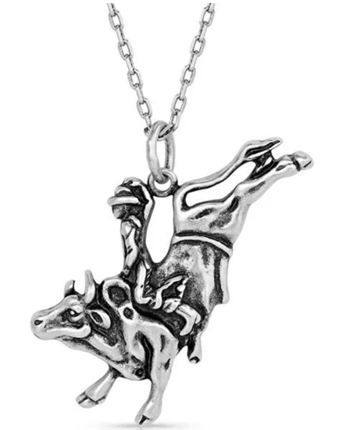 Montana Silversmiths Men's Bull Rider Pendant Necklace