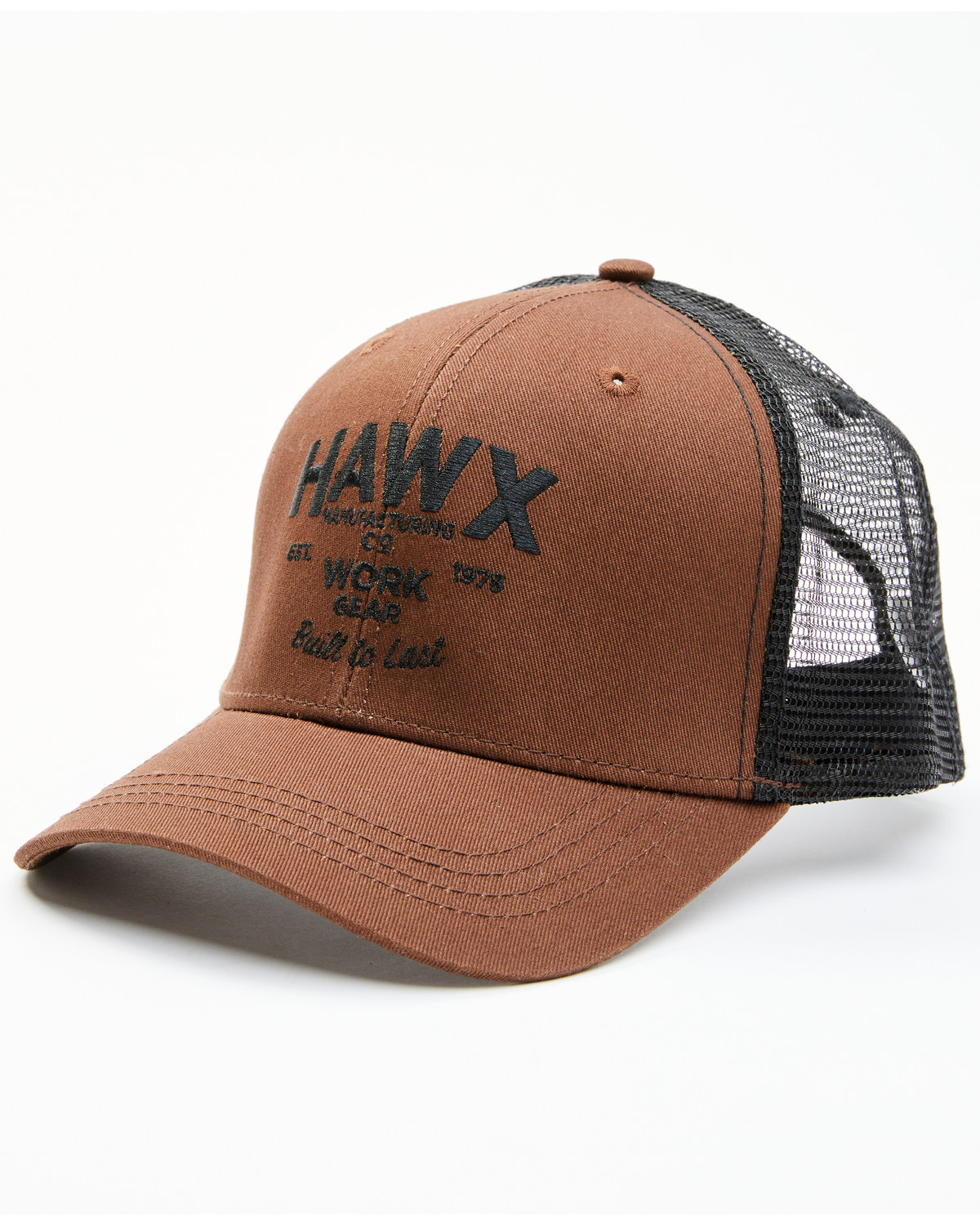 Hawx Men's Dark Brown Logo Graphic Mesh-Back Ball Cap