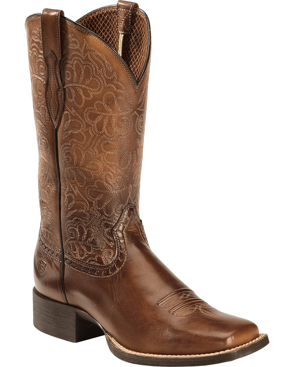 Ariat Womens Rich Brown Round Up Remuda Cowgirl Boots Square Toe Boot Barn