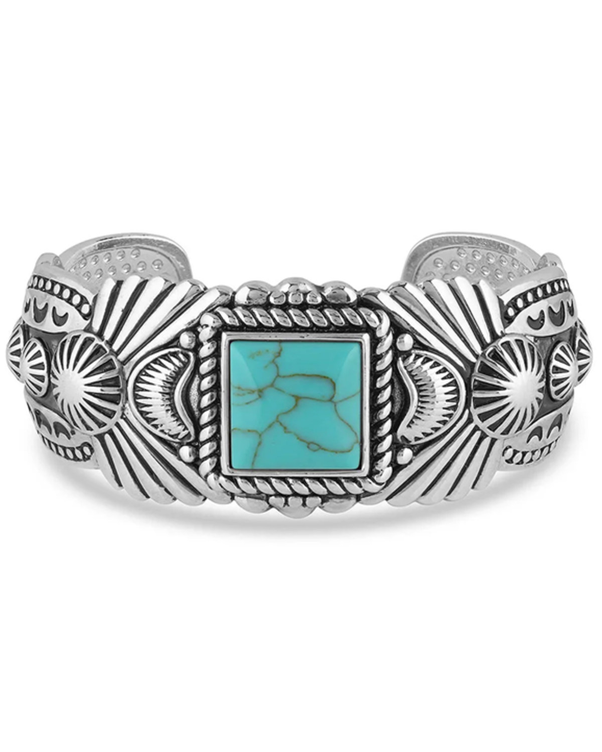 Montana Silversmiths Women's Flourished Turquoise Cuff Bracelet