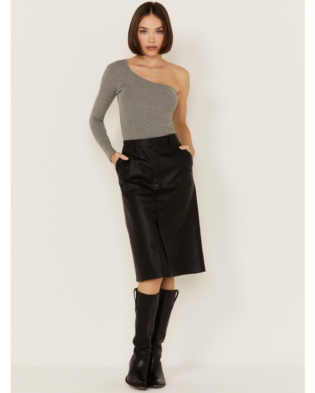 Levi's Premium Women's Faux Leather Icon Pencil Skirt