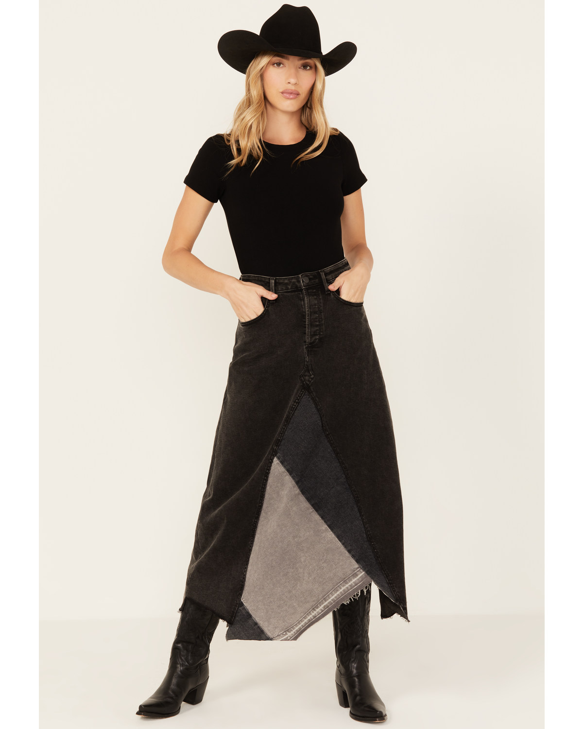 Driftwood Women's Katie Denim Midi Skirt