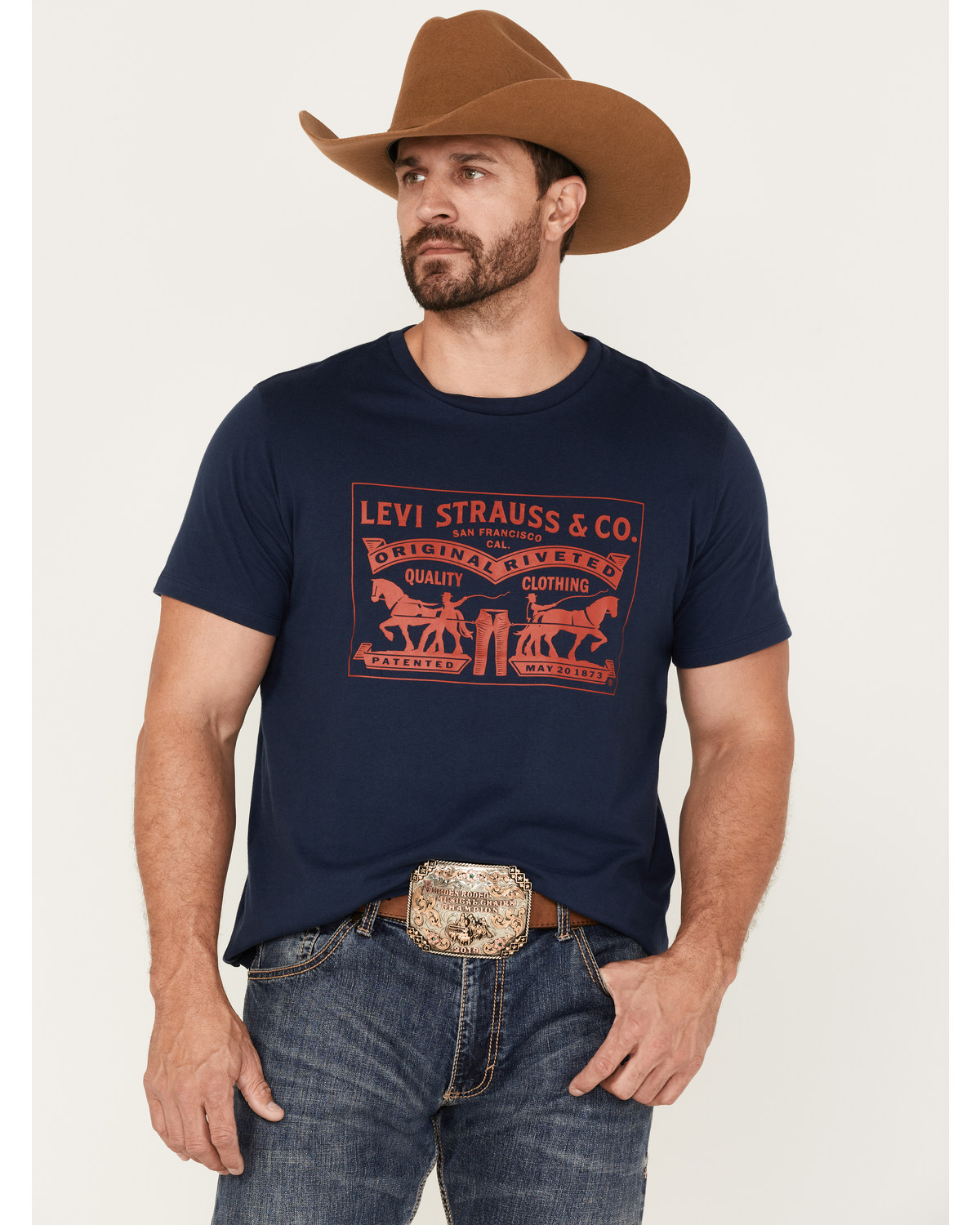 Levi's Men's Logo Patent Horse Graphic T-Shirt