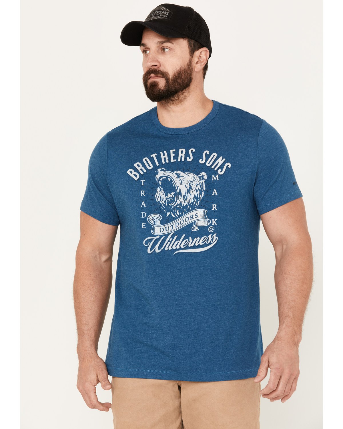 Brothers and Sons Men's Wilderness Bear Short Sleeve Graphic T-Shirt