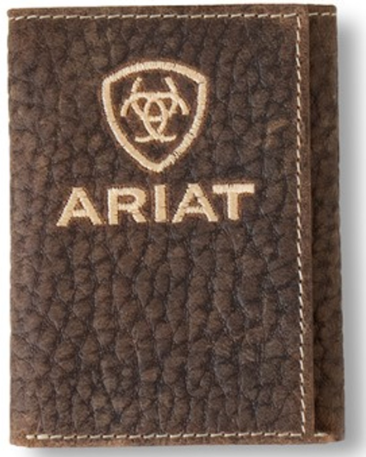 Ariat Men's Tri-Fold Bull Hide Embroidered Wallet