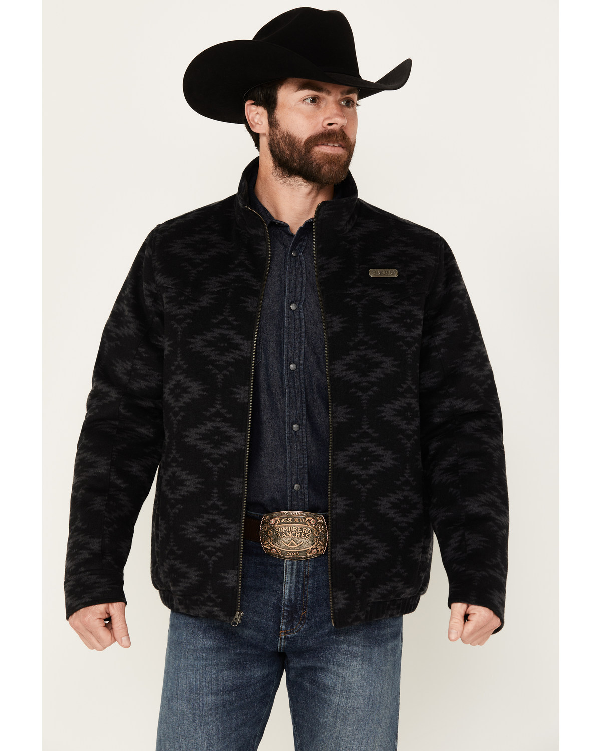 Cinch Men's Wool Insulated Southwestern Print Concealed Carry Jacket