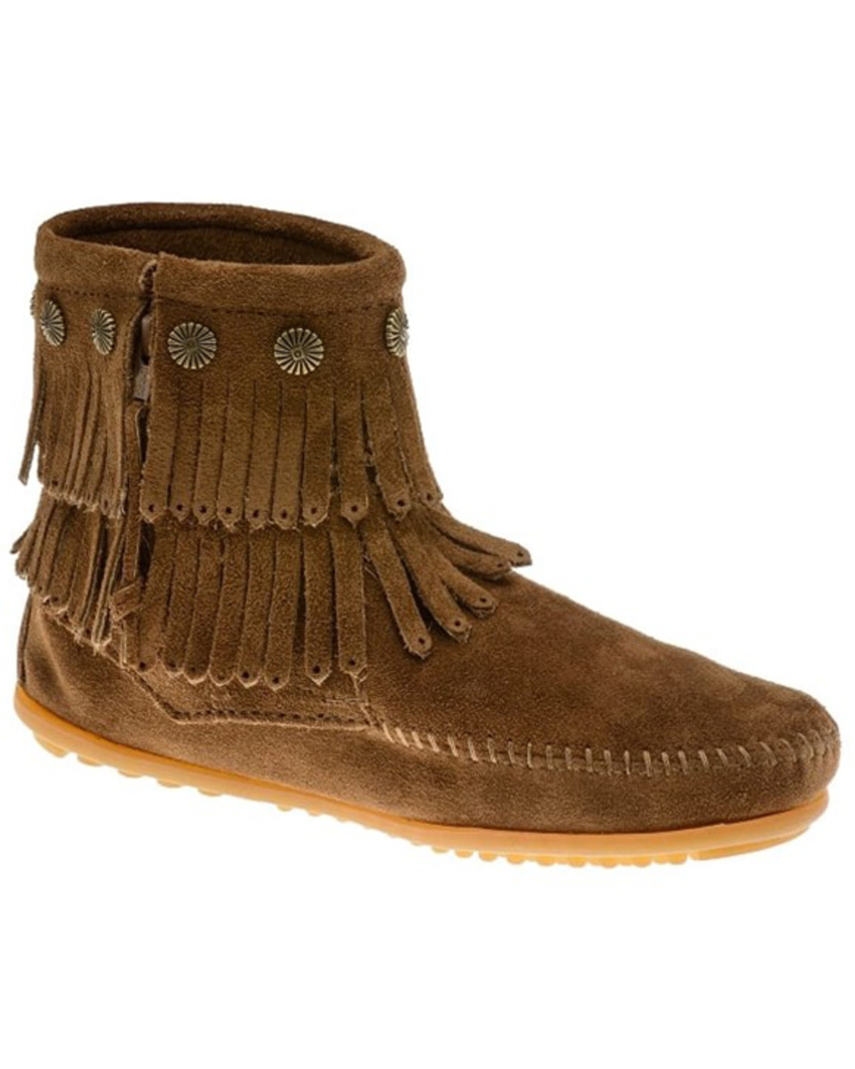 Minnetonka Women's Double Fringe Boots - Moc Toe