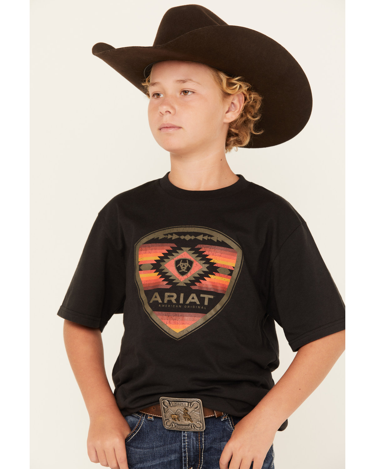 Ariat Boys' Boot Barn Exclusive Geo Logo Short Sleeve Graphic T-Shirt