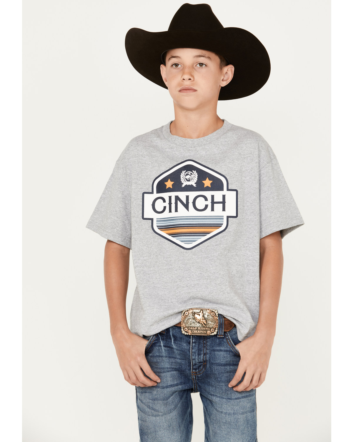 Cinch Boys' Logo Short Sleeve Graphic T-Shirt