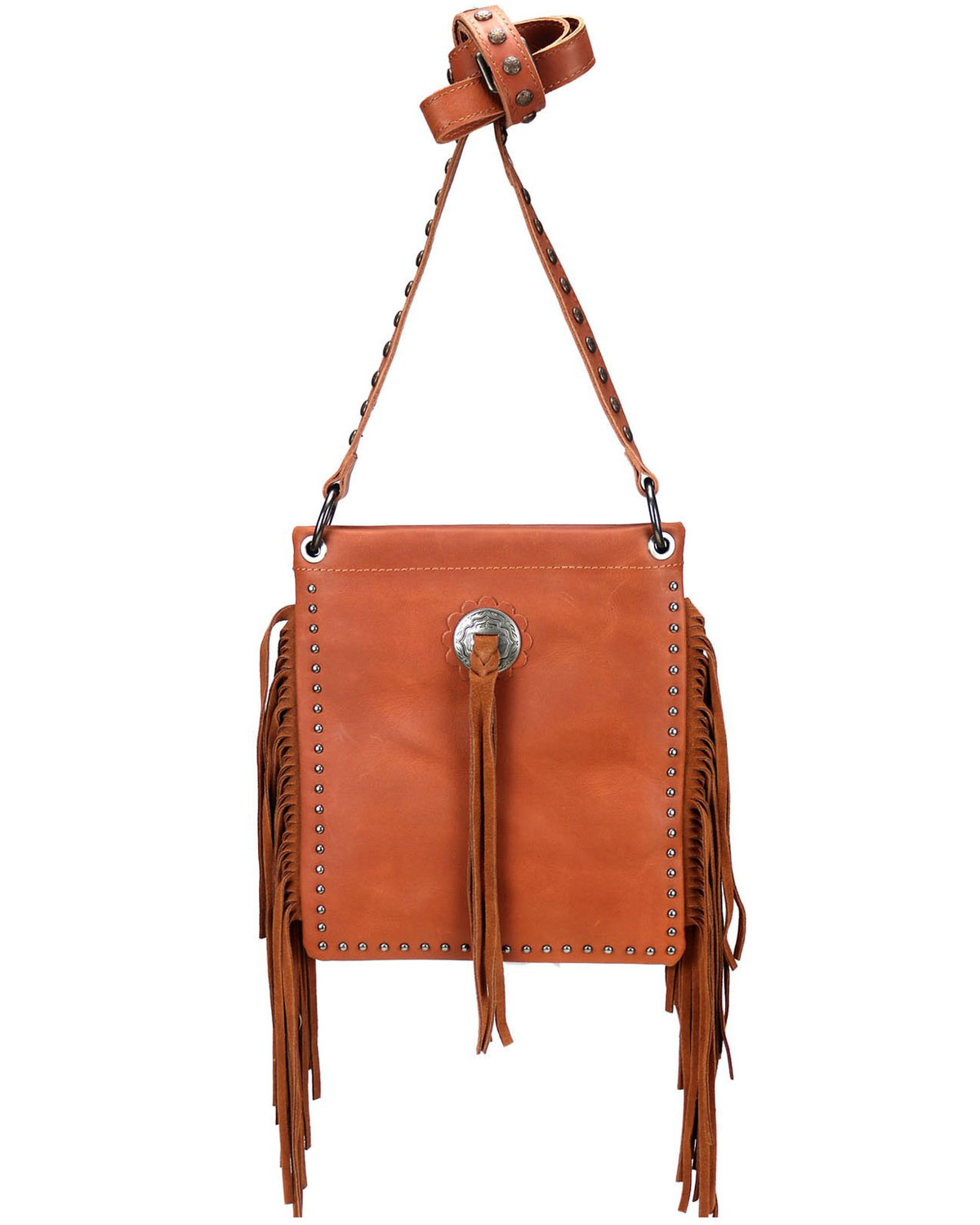 leather fringe crossbody bag
