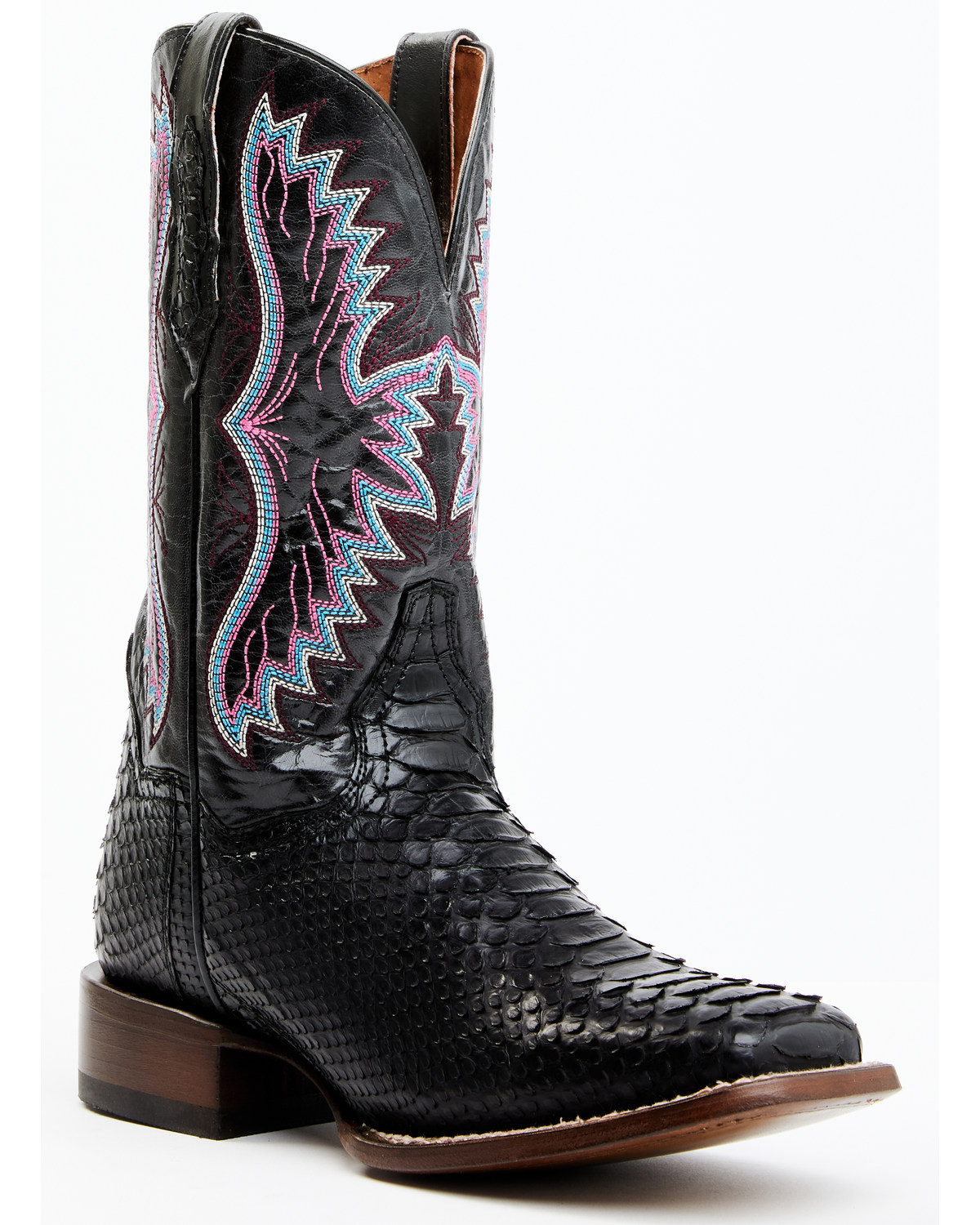 Dan Post Women's Back Cut Python Exotic Western Boot - Broad Square Toe