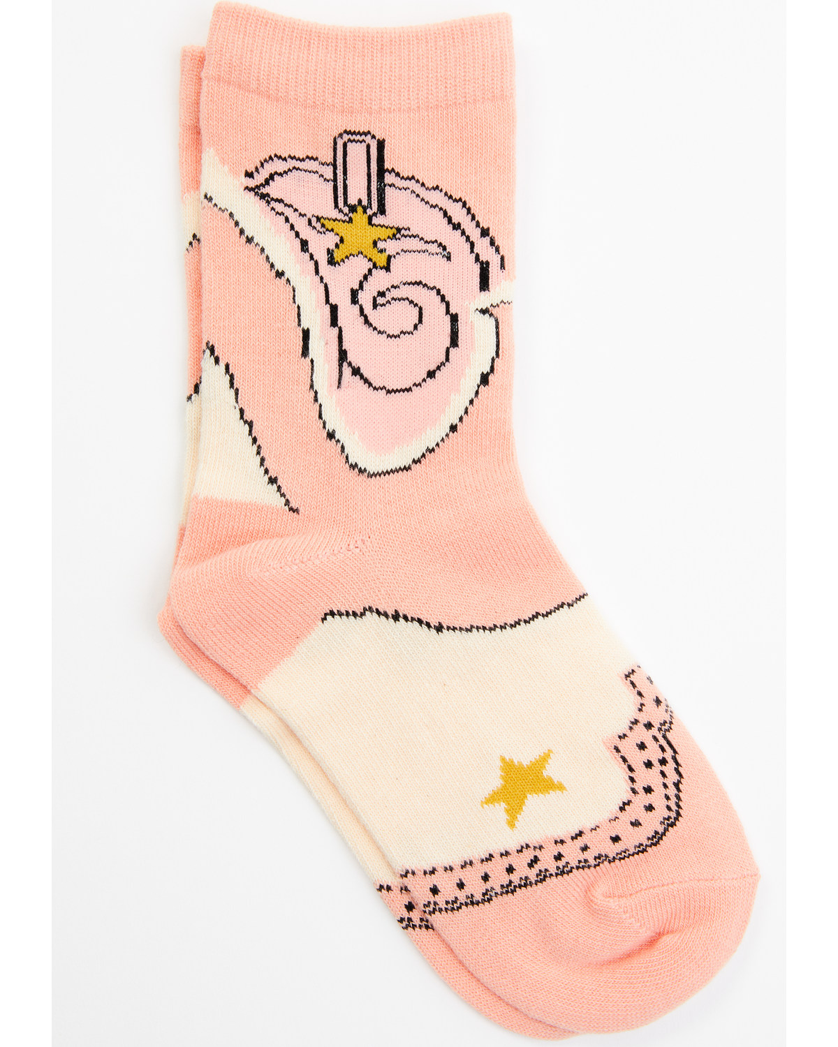 RANK 45 Girls' Saddle & Stars Crew Socks