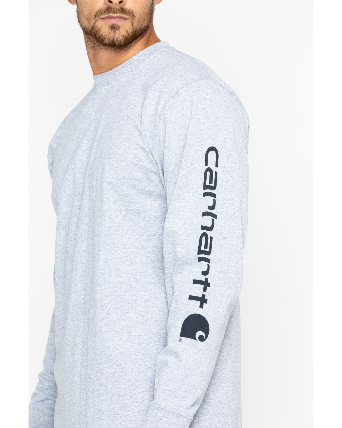Carhartt Men's Loose Fit Heavyweight Long Sleeve Logo Graphic Work T