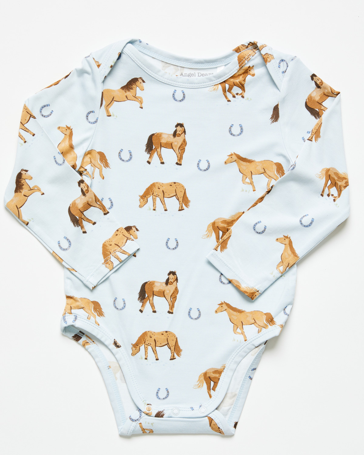 Angel Dear Infant Boys' Horse Print Long Sleeve Onesie
