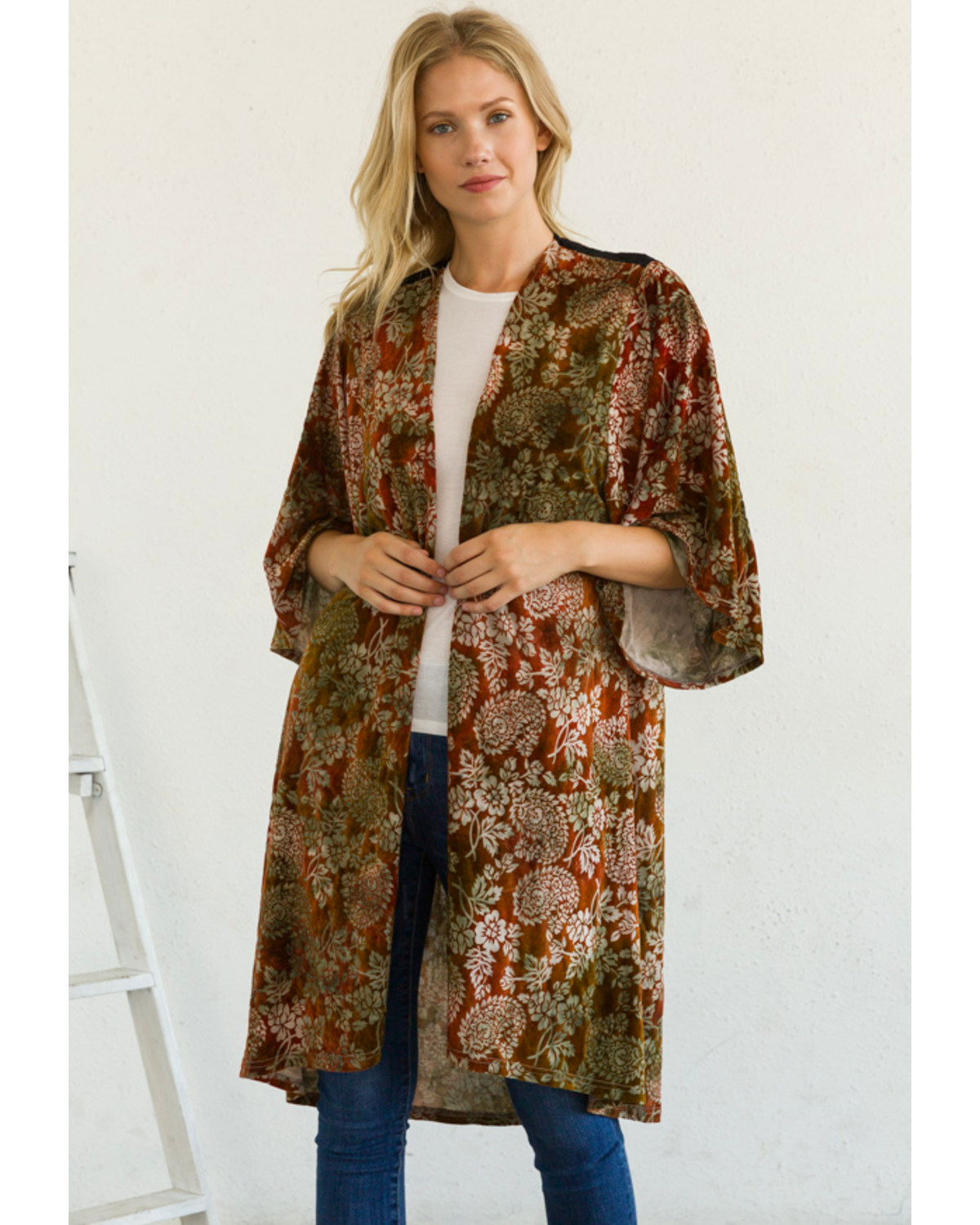 Velvet kimono duster Clearance