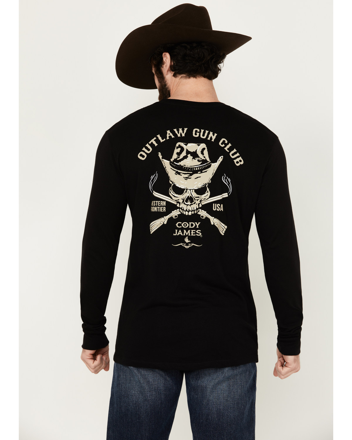 Cody James Men's Outlaw Gun Club Long Sleeve Graphic T-Shirt
