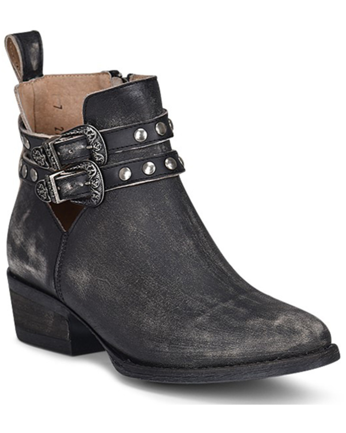 Corral Women's Studded Harness Booties - Round Toe