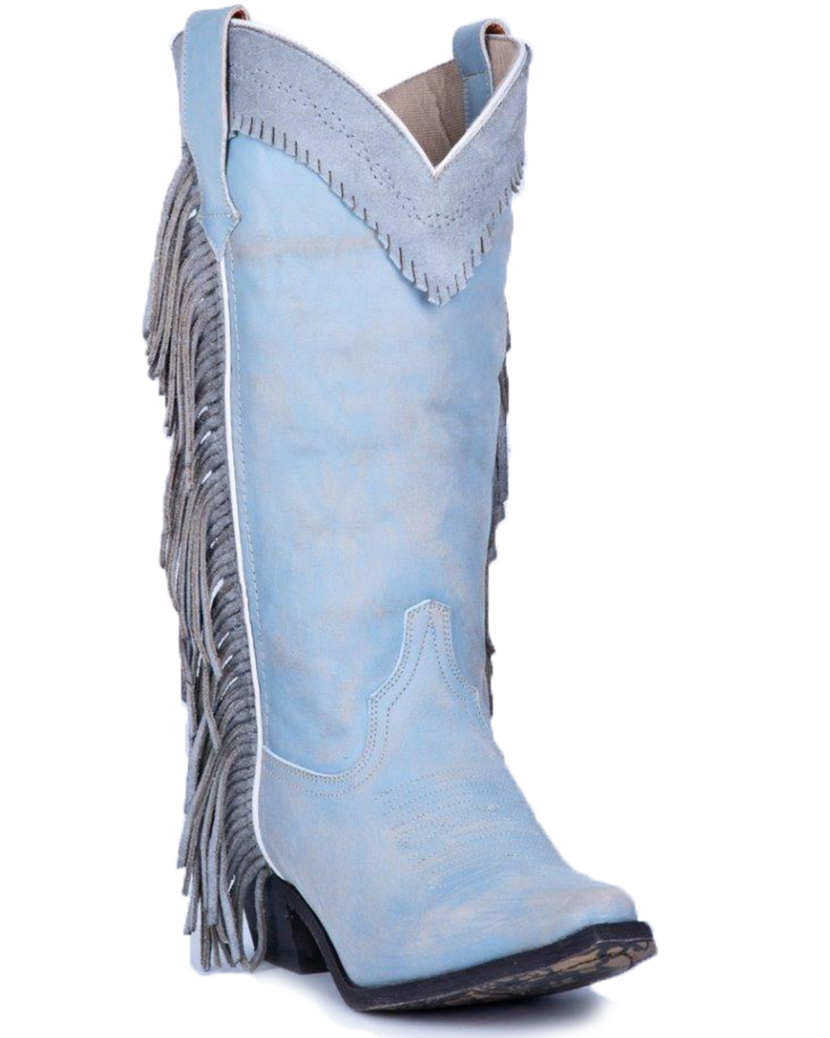 Laredo Women's Blue Side Fringe Western
