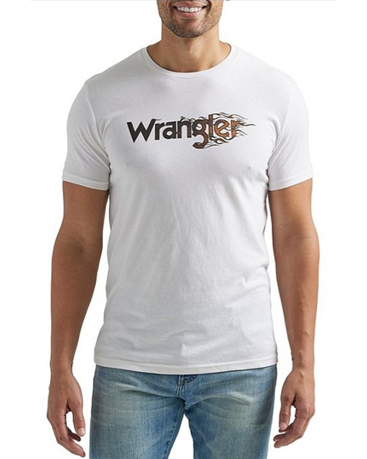 Wrangler Men's Flames Logo Short Sleeve Graphic T-Shirt