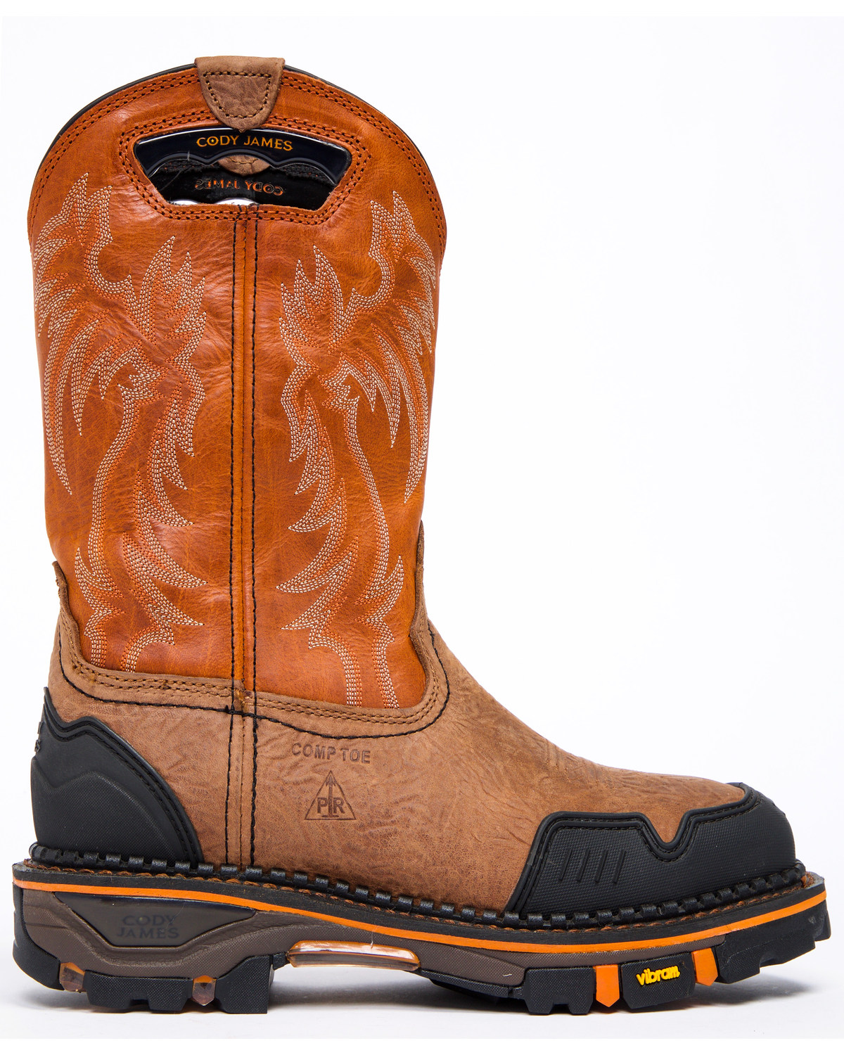 men's decimator skull western work boots