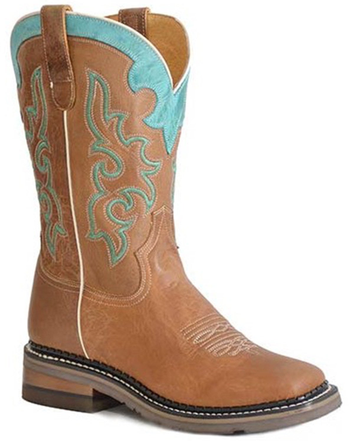 wide calf square toe cowgirl boots
