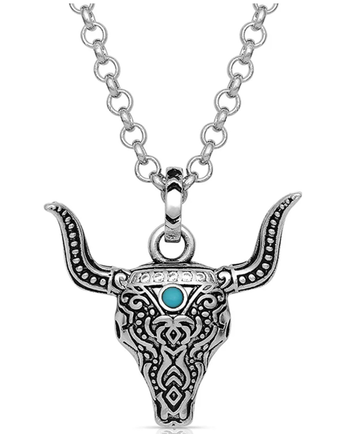 Montana Silversmiths Women's Sky Touched Steer Head Necklace