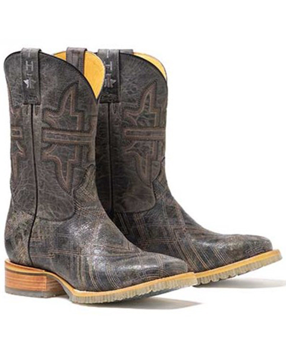 Tin Haul Men's Laditudes Team Rodeo Sole Western Boots - Broad Square Toe