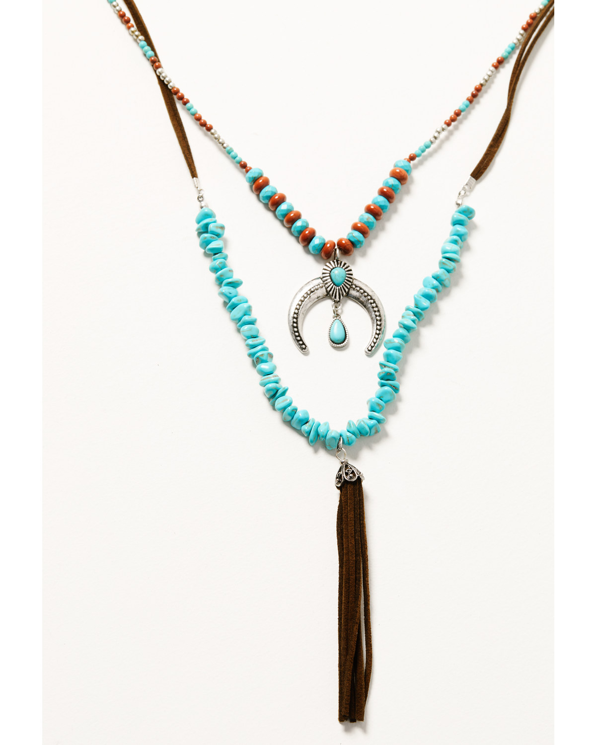 Shyanne Women's Canyon Sunset Crescent Tassel Necklace