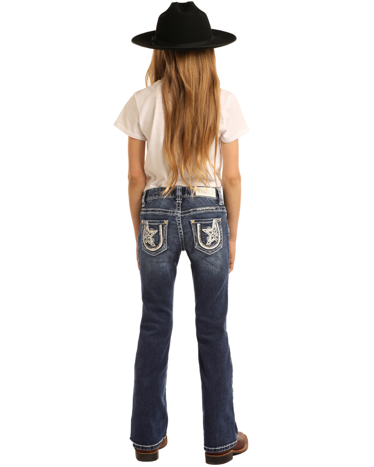 jeans with horseshoe on back pocket