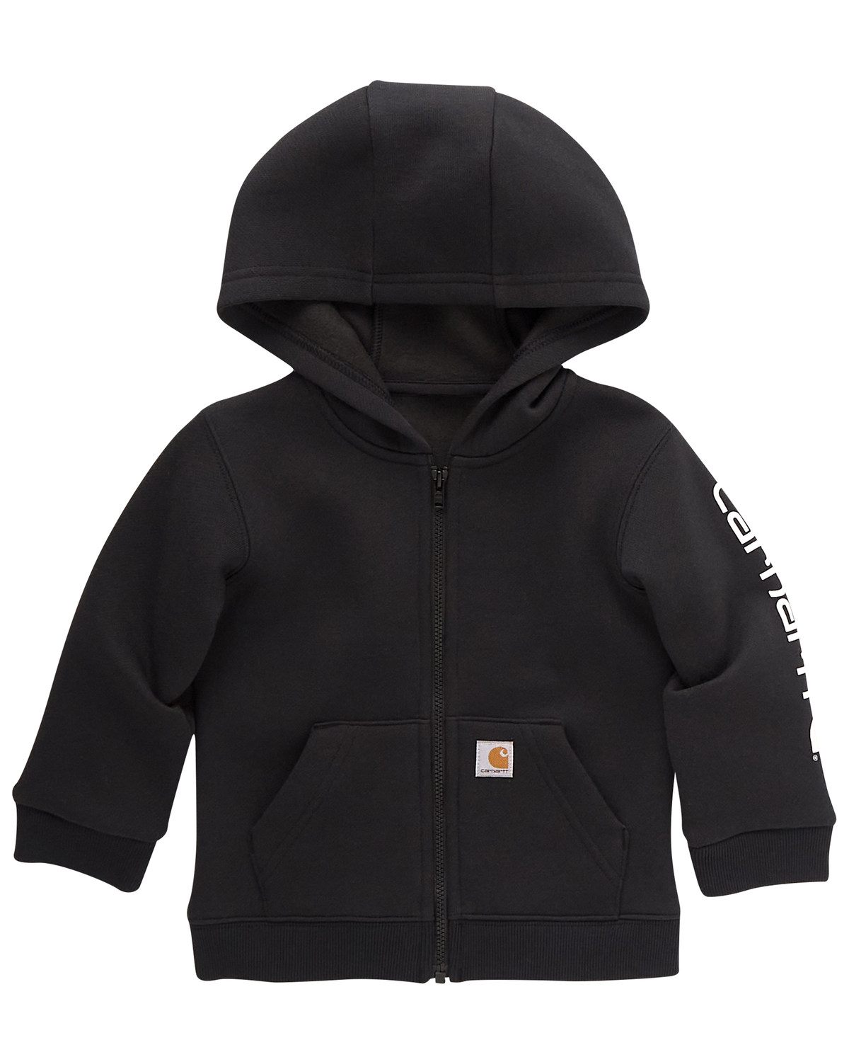Carhartt Toddler Boys' Logo Zip-Up Long Sleeve Hooded Jacket