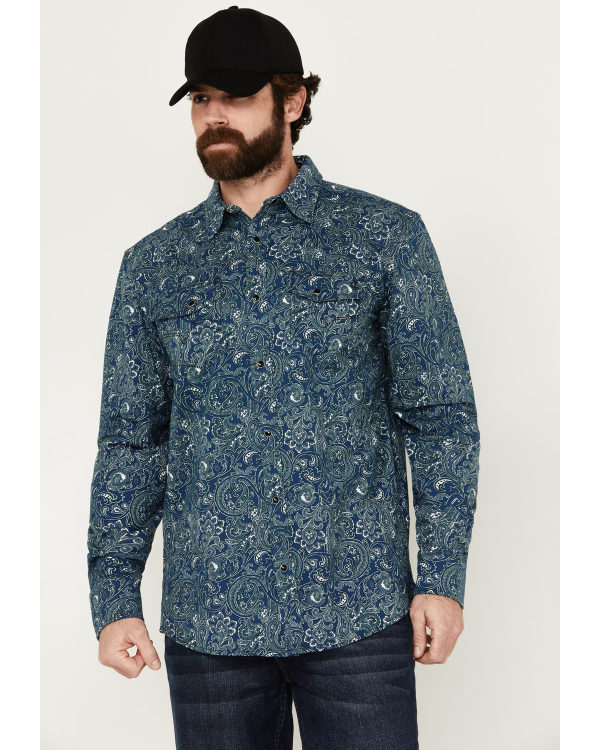 Cody James Men's FR Printed Lightweight Long Sleeve Snap Western Work Shirt