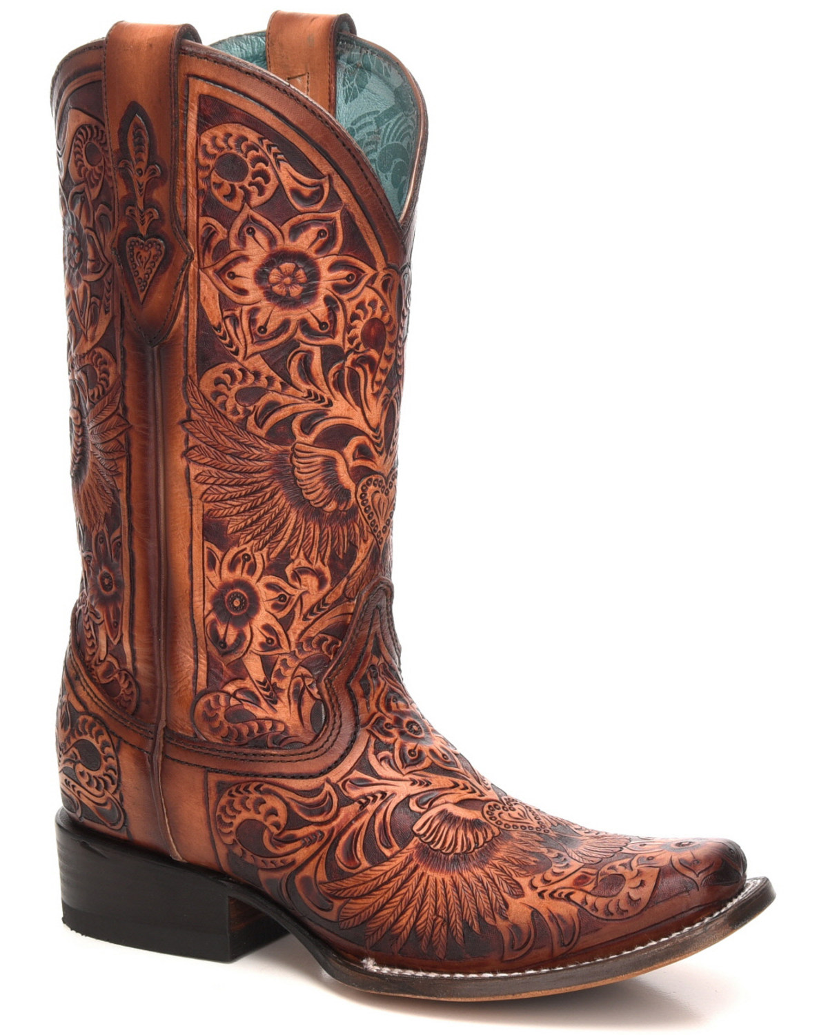 Corral heart angel wing cowgirl boots square toe online
