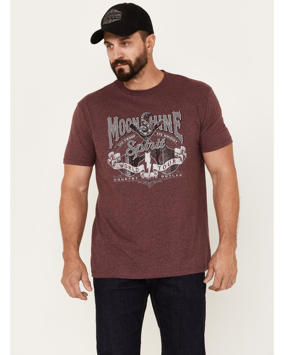 Moonshine Spirit Men's World Tour Short Sleeve Graphic T-Shirt