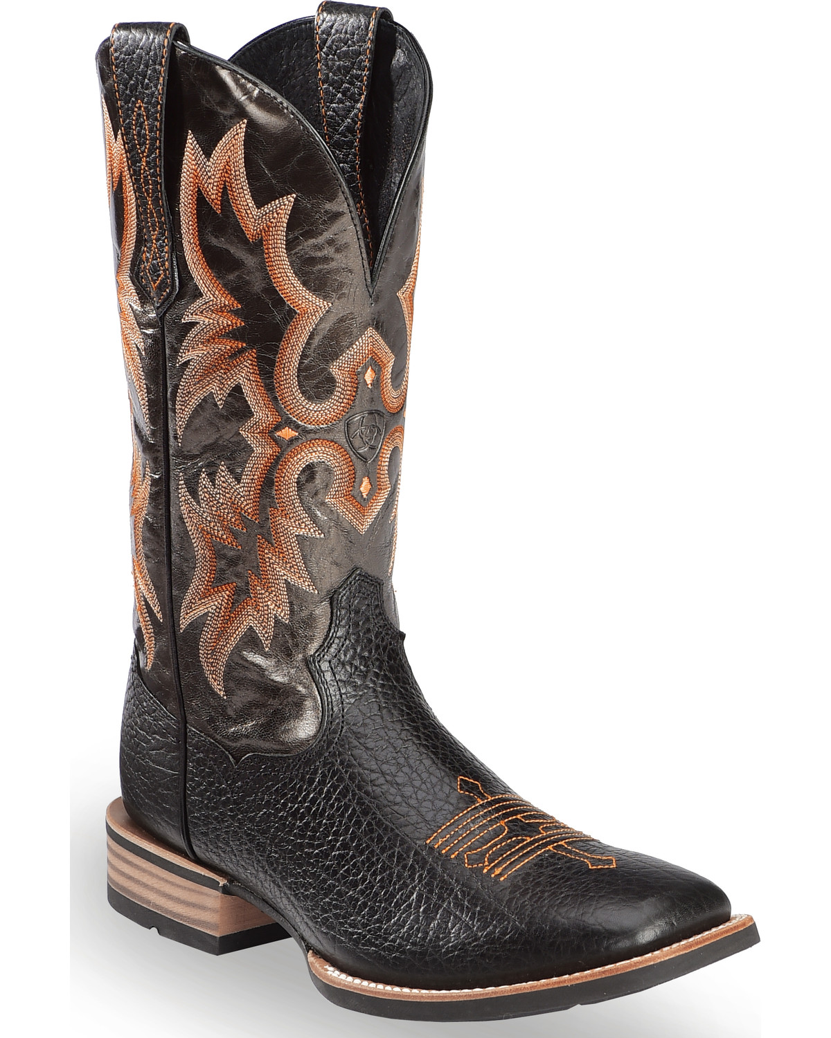 ariat square toe black boots