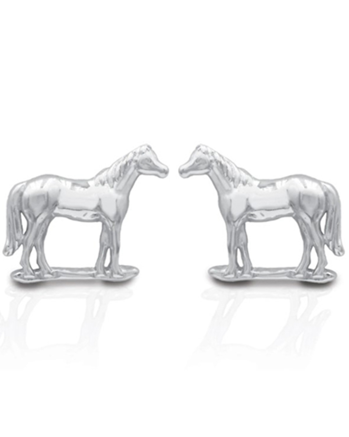 Kelly Herd Women's Silver Halter Horse Stud Earrings