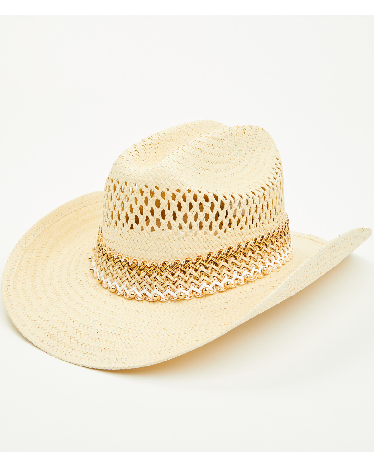 Shyanne Women's Beaded Straw Cowboy Hat