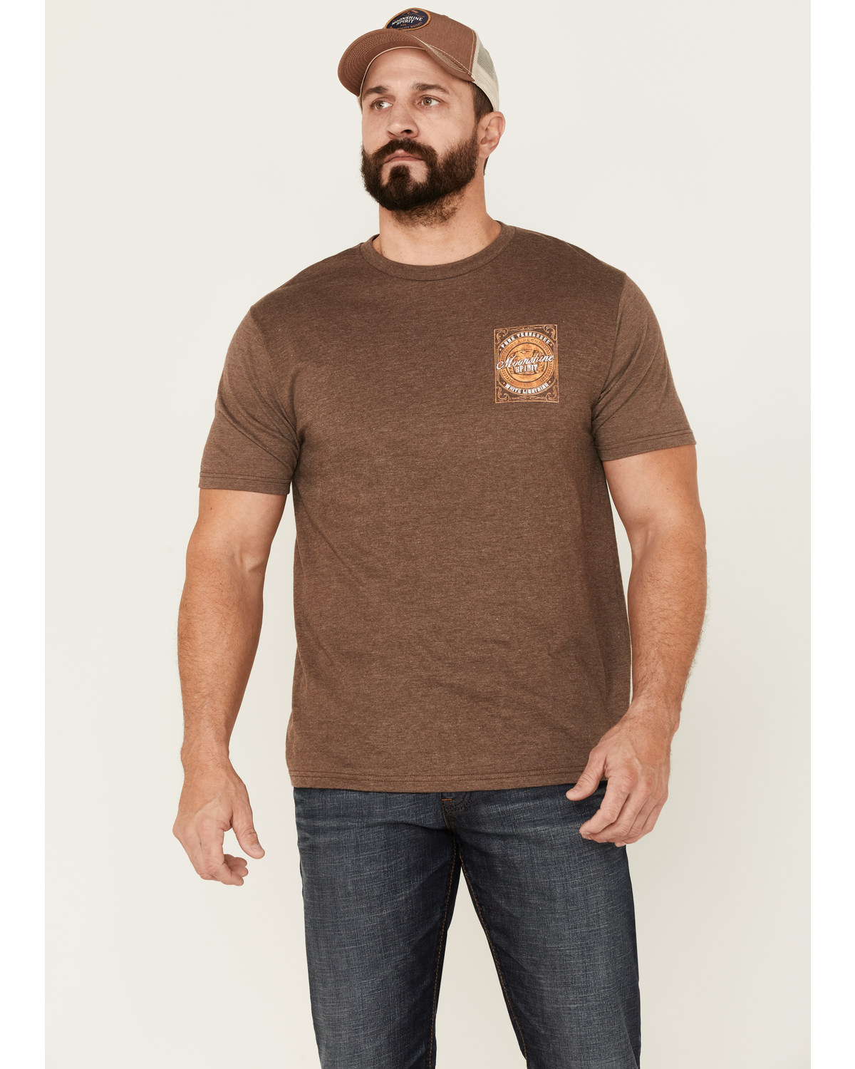 Mens brown graphic t shirt clearance