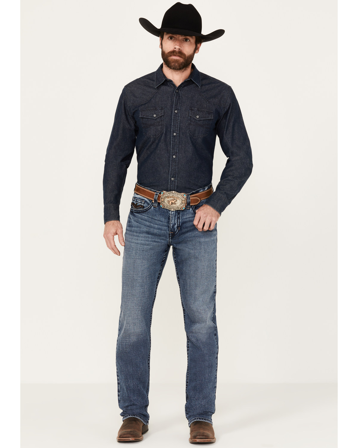 Cody James Men's Outpost Dark Wash Slim Straight Stretch Denim Jeans