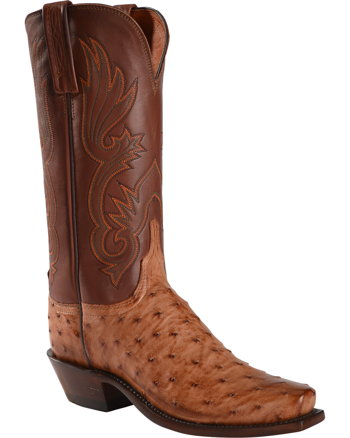 womens ostrich boots square toe