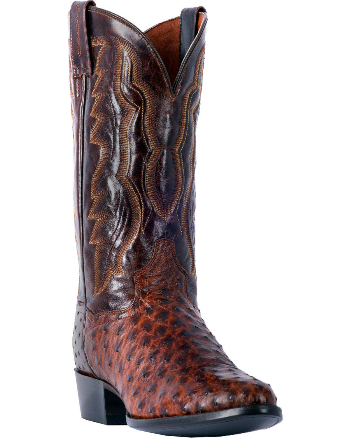Dan Post Men's Pershing Brass Full Quill Ostrich Cowboy Boots Medium Toe Boot Barn
