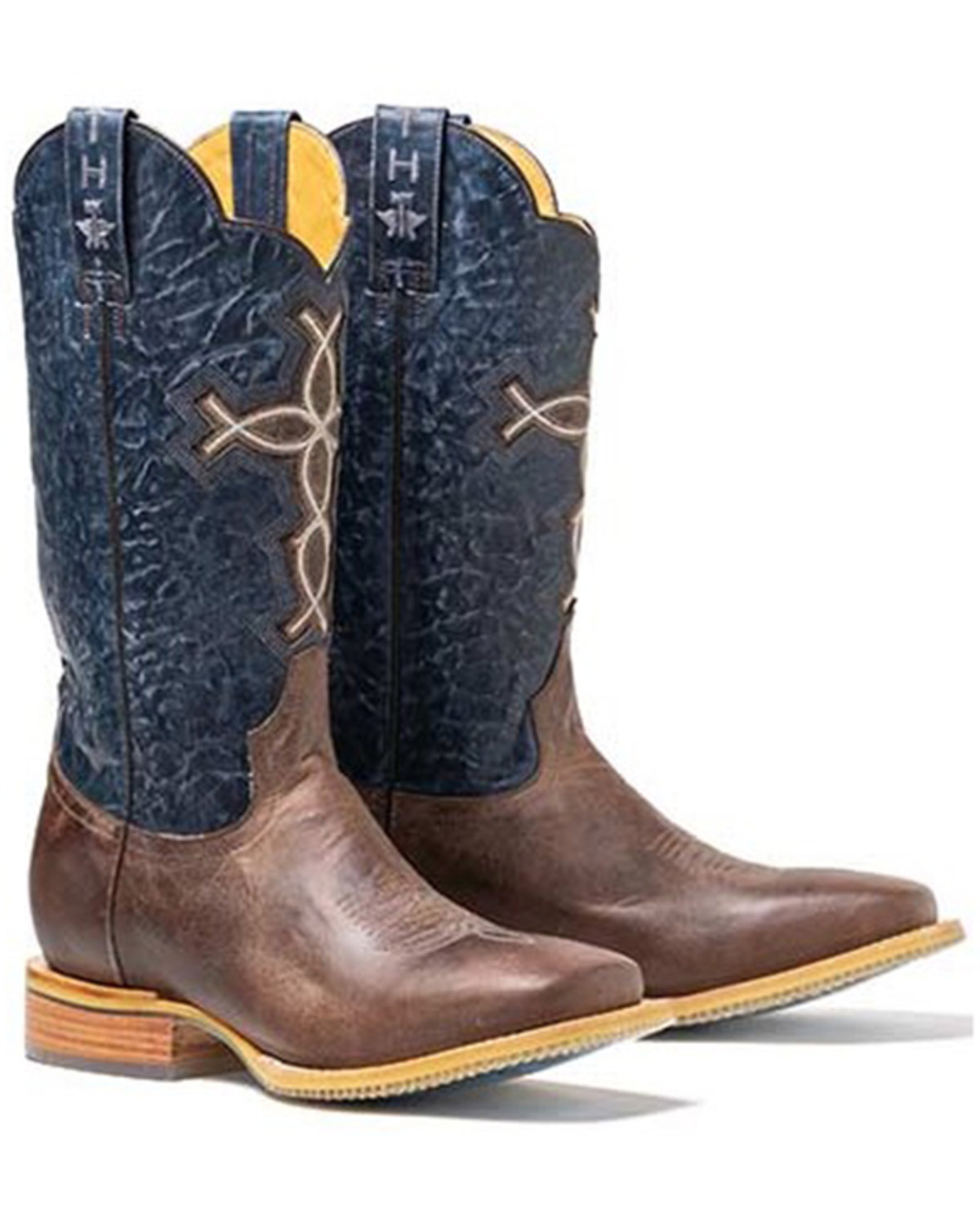 Tin Haul Men's Ichtus Cross Western Boots - Broad Square Toe