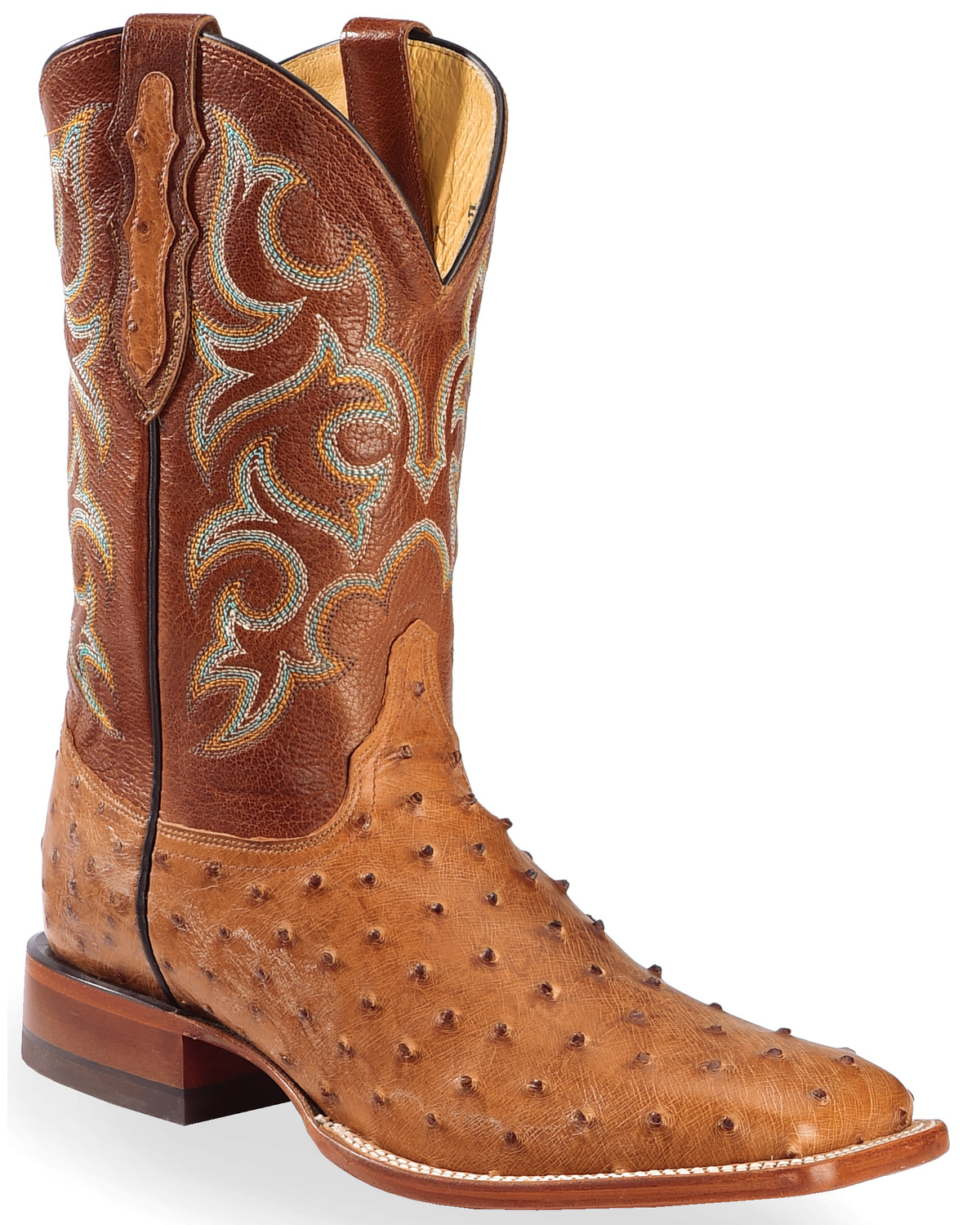 justin smooth ostrich roper boots