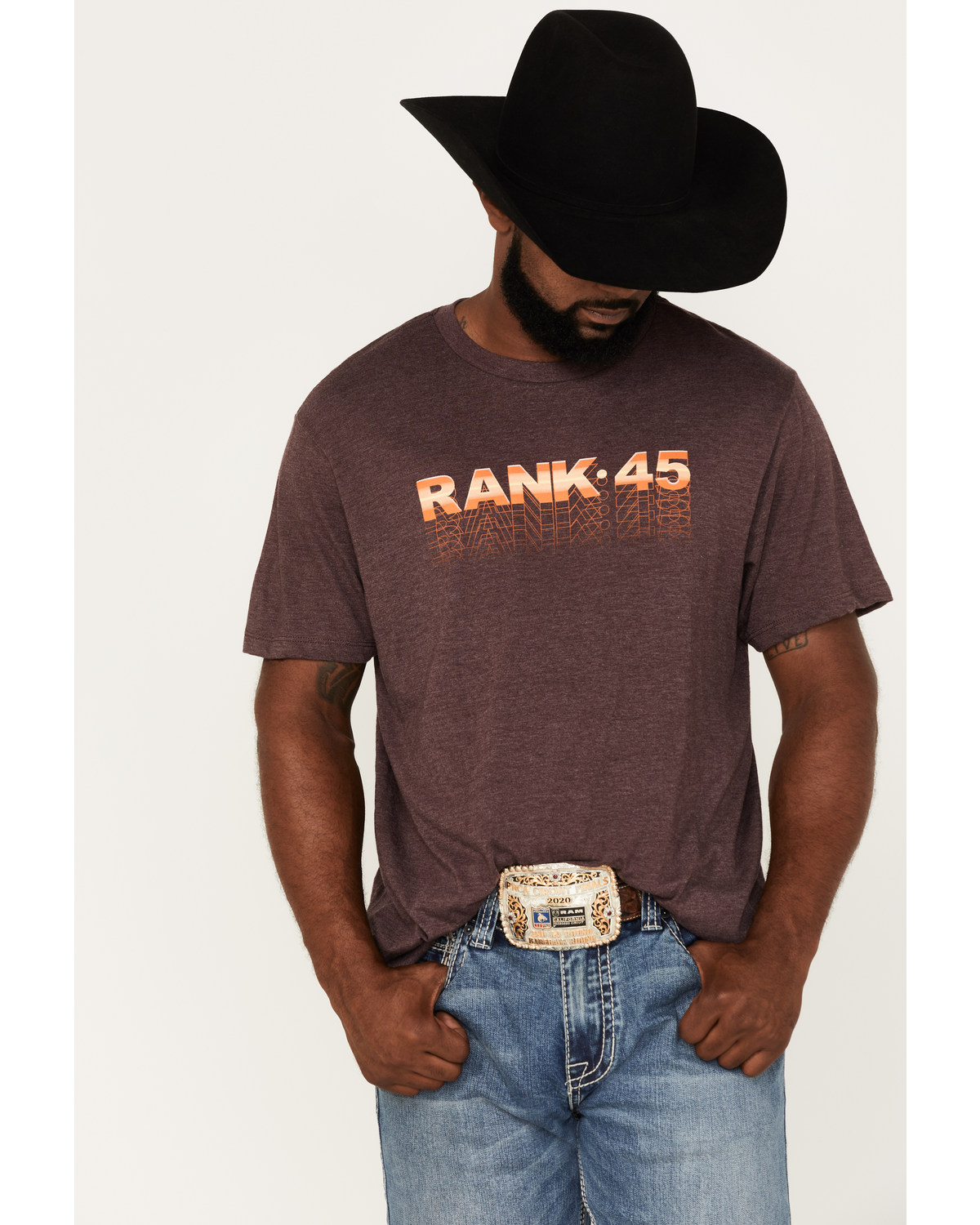 RANK 45® Men's Serape Shadow Logo Short Sleeve Graphic T-Shirt