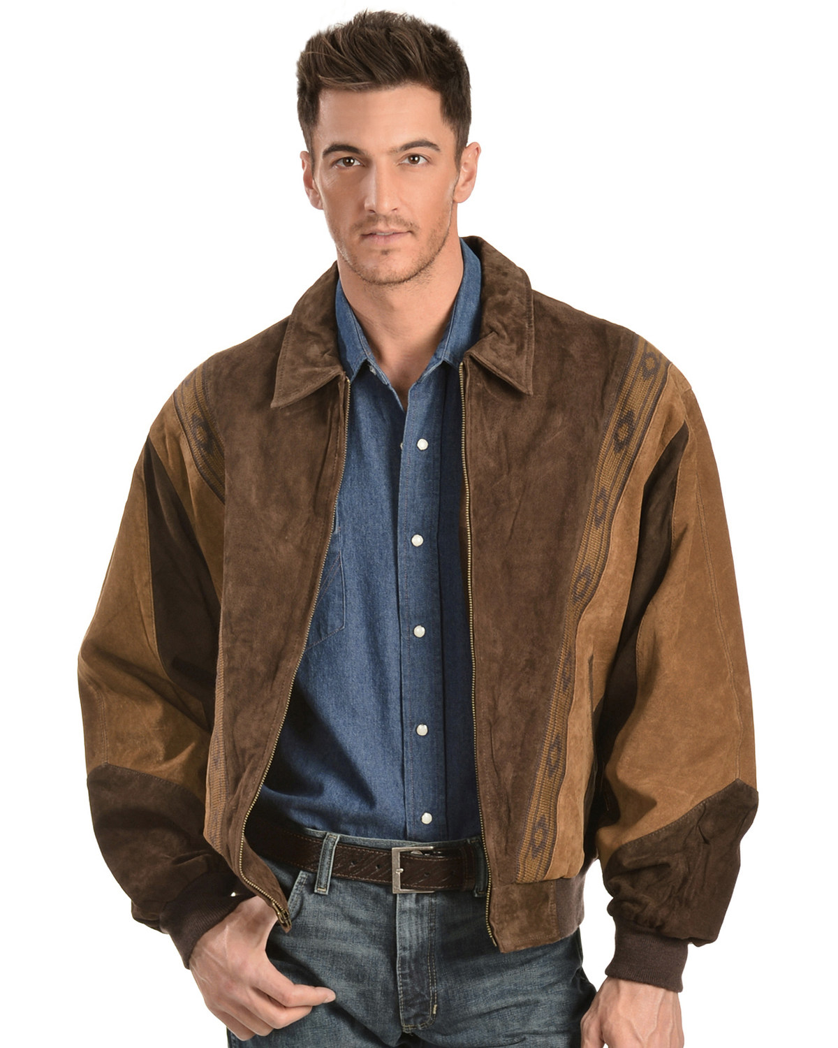 Scully Men's Boar Suede Leather Arena Jacket