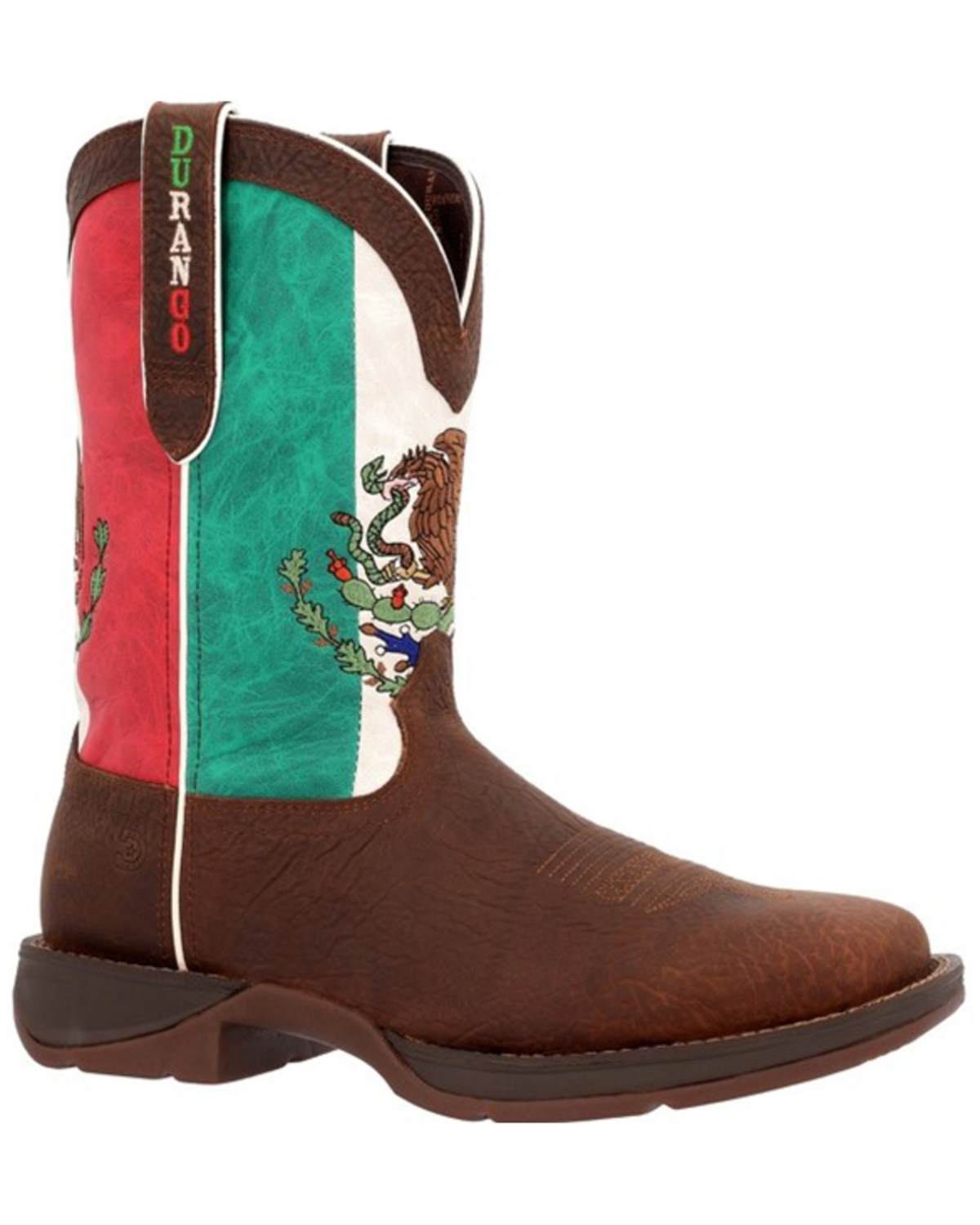 Durango Men's Rebel Mexico Flag Shaft Performance Western Boots - Broad Square Toe