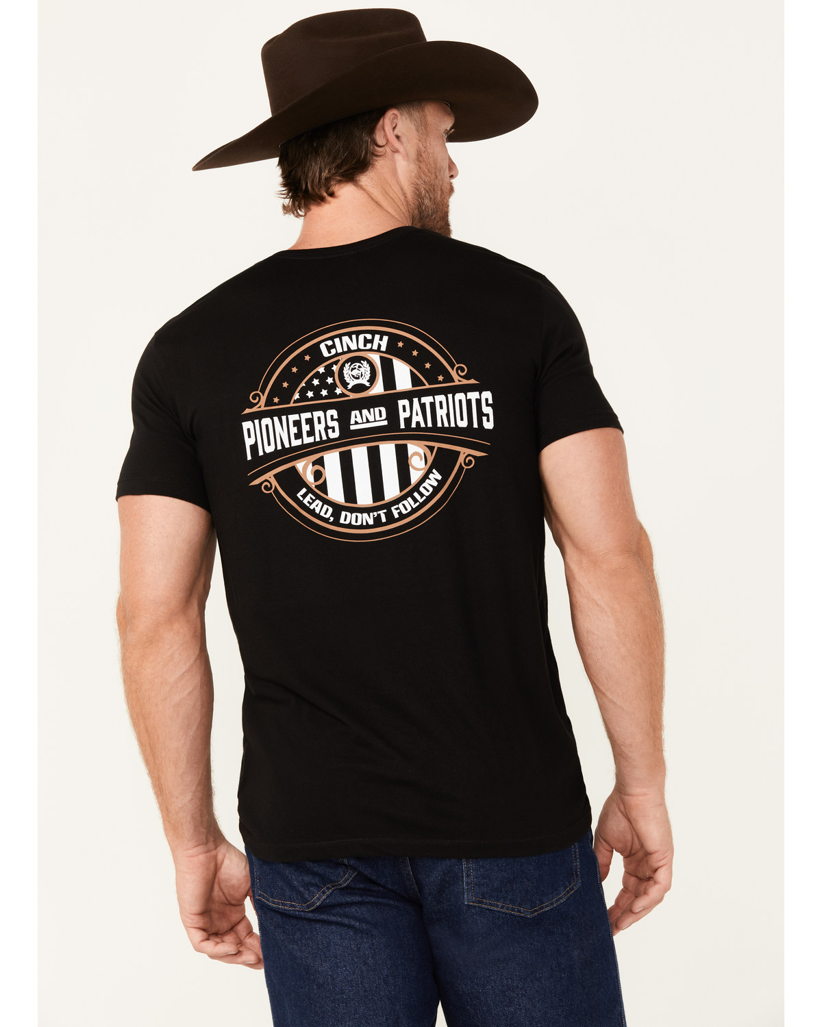 Cinch Men s Boot Barn Exclusive Pioneers and Patriots Short Sleeve Graphic T Shirt Boot Barn in Tustin CA