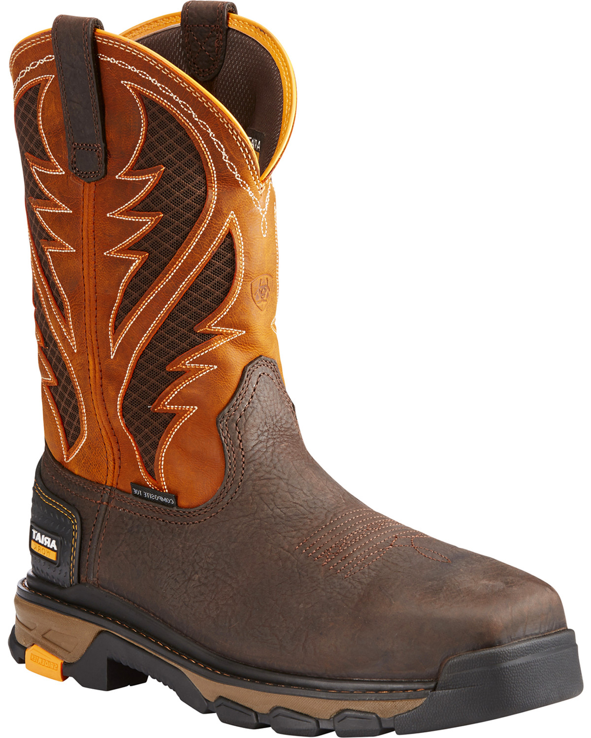 orange ariat boots