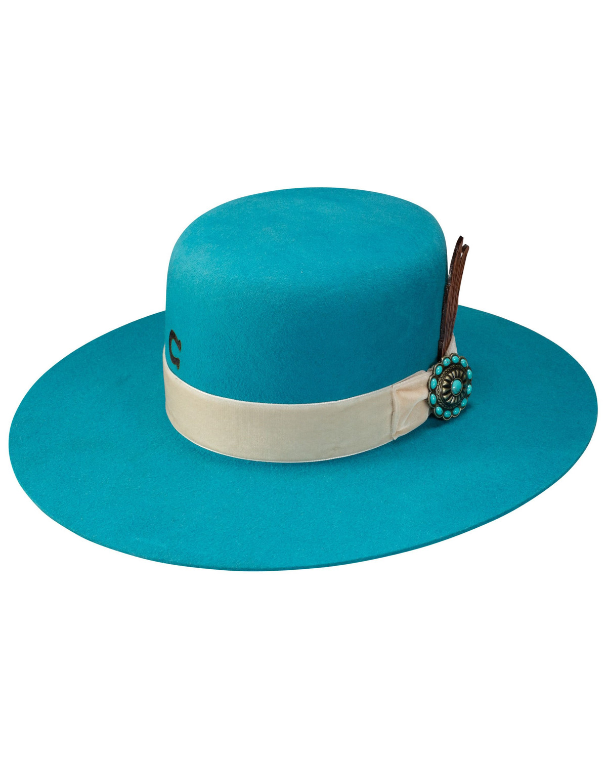 Teal charlie 1 horse hat Clearance