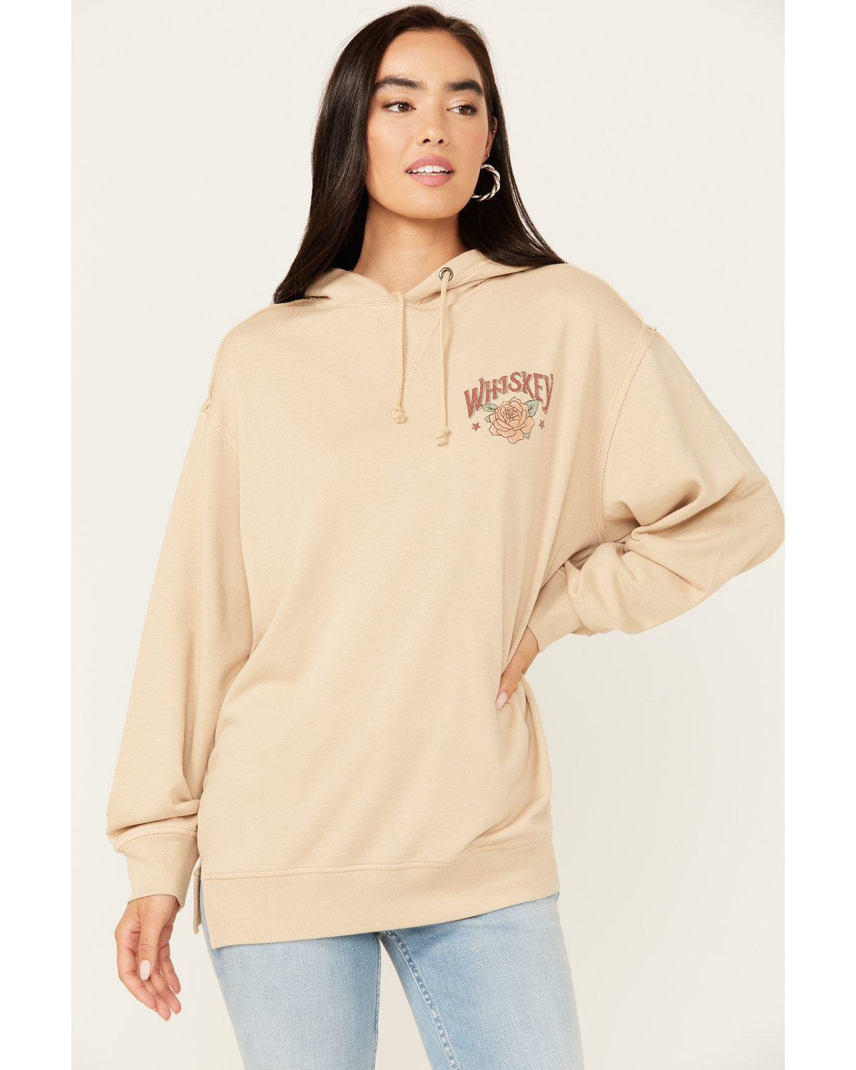 Cleo + Wolf Women's Whiskey Washed Oversized Hoodie