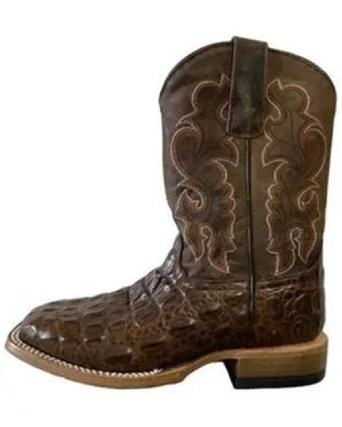 Horse Power Boys' Nile Croc Print Western Boots - Square Toe